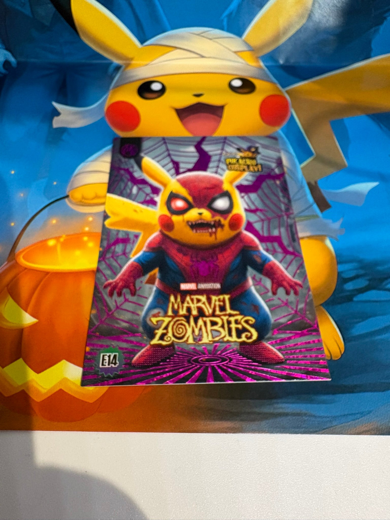 Pikachu Cosplay 1 Horror Hit Card – Marvel Zombies Pink E14 Fan Art Collector Card