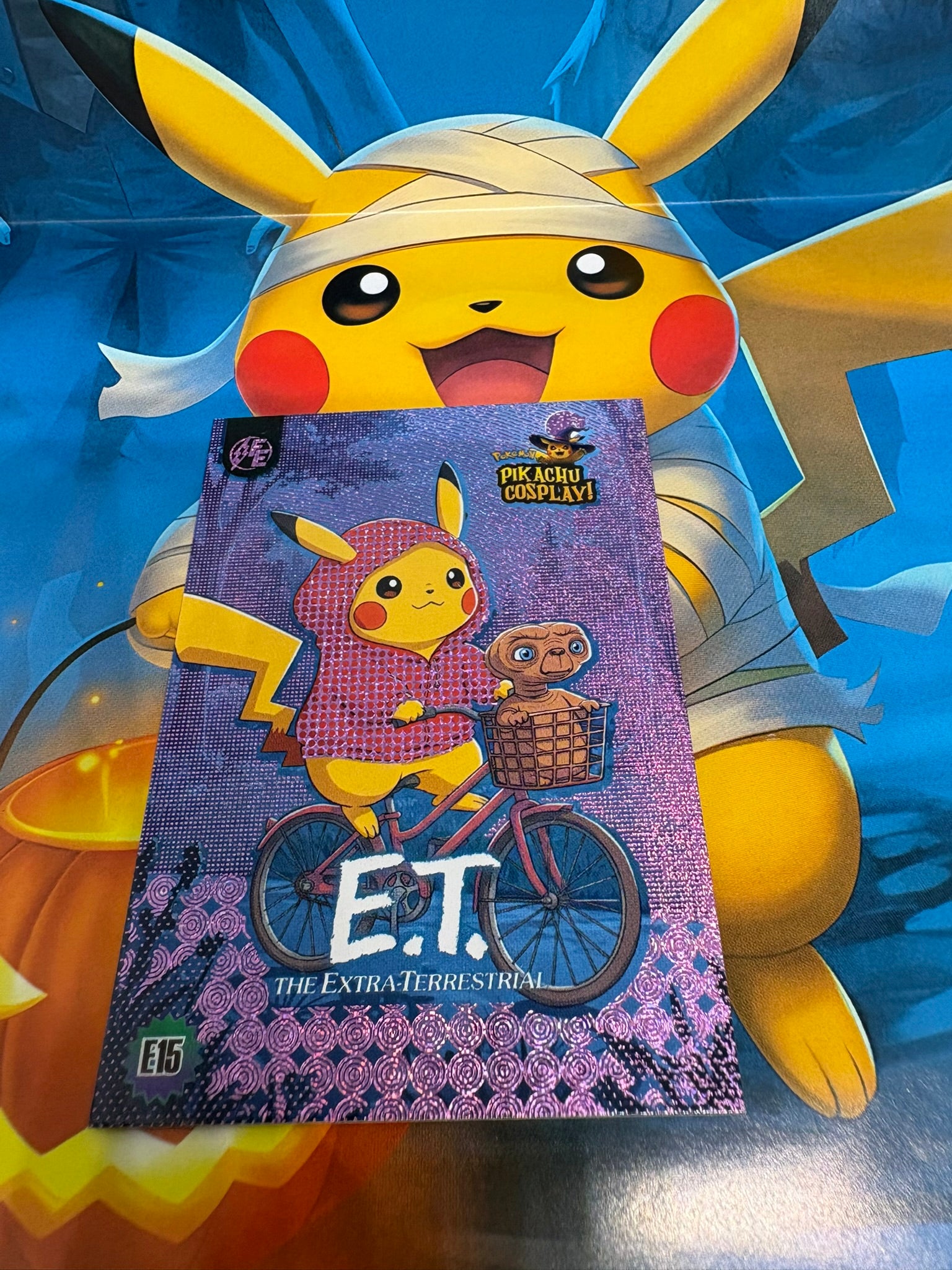 Pikachu Cosplay 1 Horror Hit Card – ET Pink E15 Fan Art Collector Card