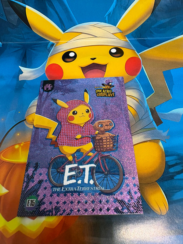 Pikachu Cosplay 1 Horror Hit Card – ET Pink E15 Fan Art Collector Card
