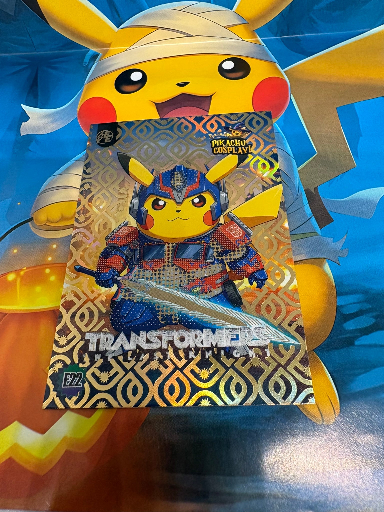 Pikachu Cosplay 1 Horror Hit Card – Transformers Gold E22 Fan Art Collector Card