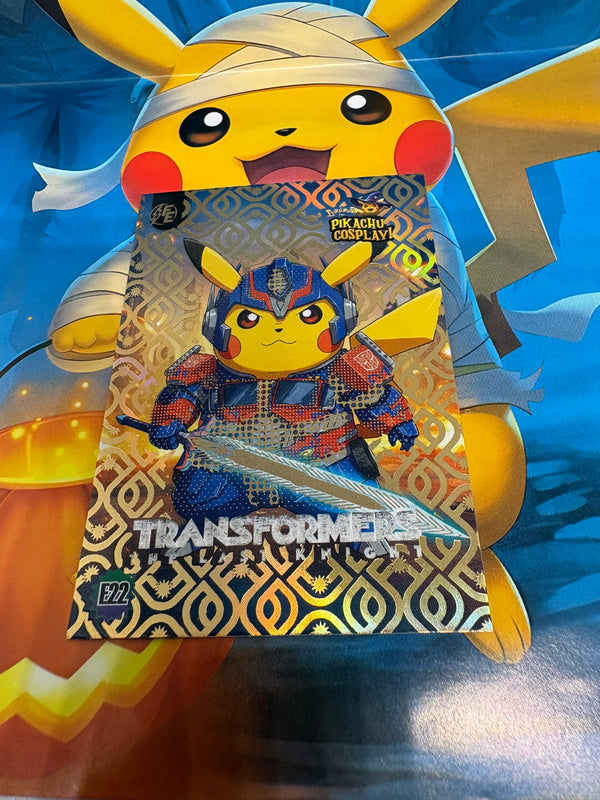 Pikachu Cosplay 1 Horror Hit Card – Transformers Gold E22 Fan Art Collector Card