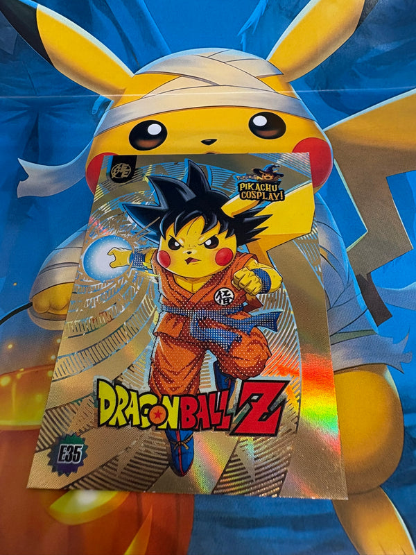 Pikachu Cosplay 1 Horror Hit Card – Dragon Ballz Gold E35 Fan Art Collector Card