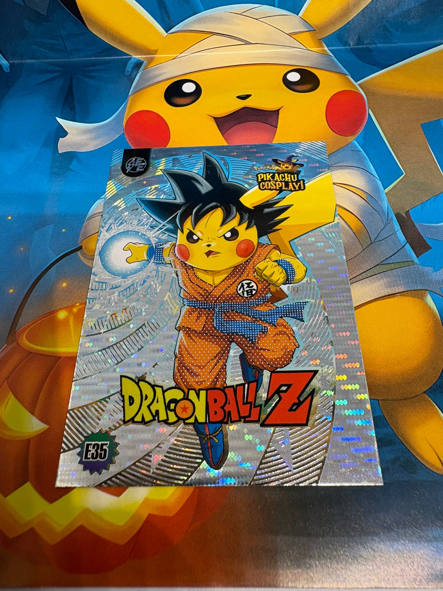 Pikachu Cosplay 1 Horror Hit Card – Dragon Ballz Silver E35 Fan Art Collector Card