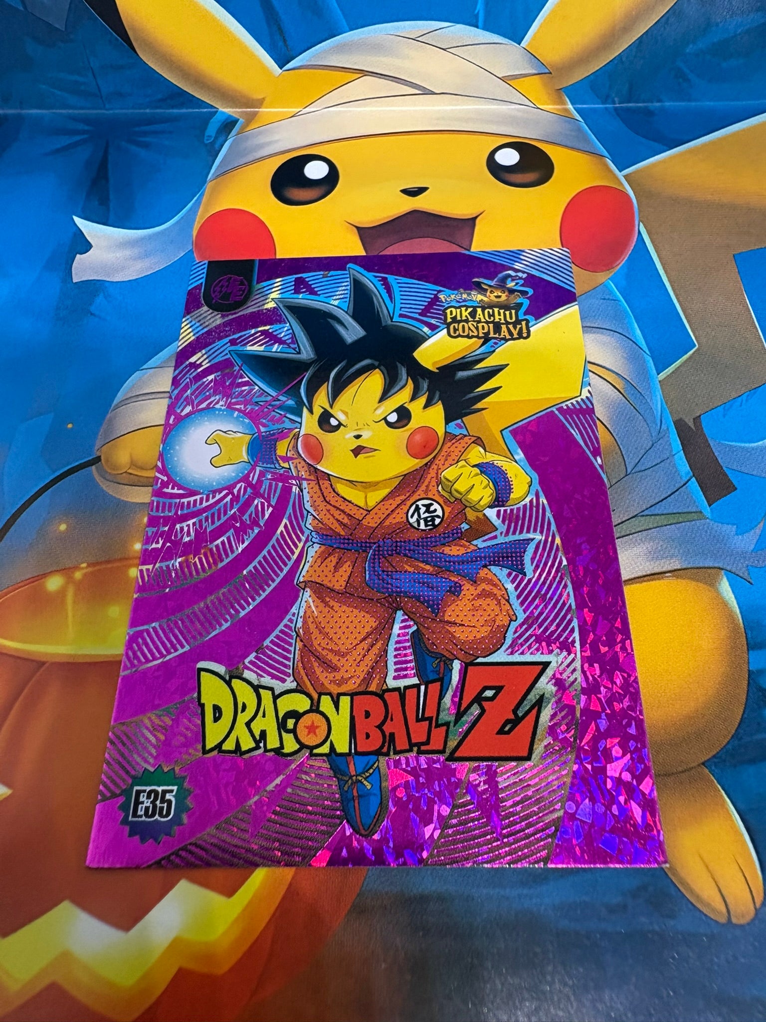 Pikachu Cosplay 1 Horror Hit Card – Dragon Ballz Pink E35 Fan Art Collector Card