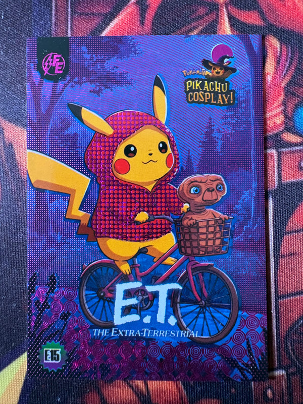 Pikachu Cosplay 1 Horror Hit Card – ET Pink E15 Fan Art Collector Card
