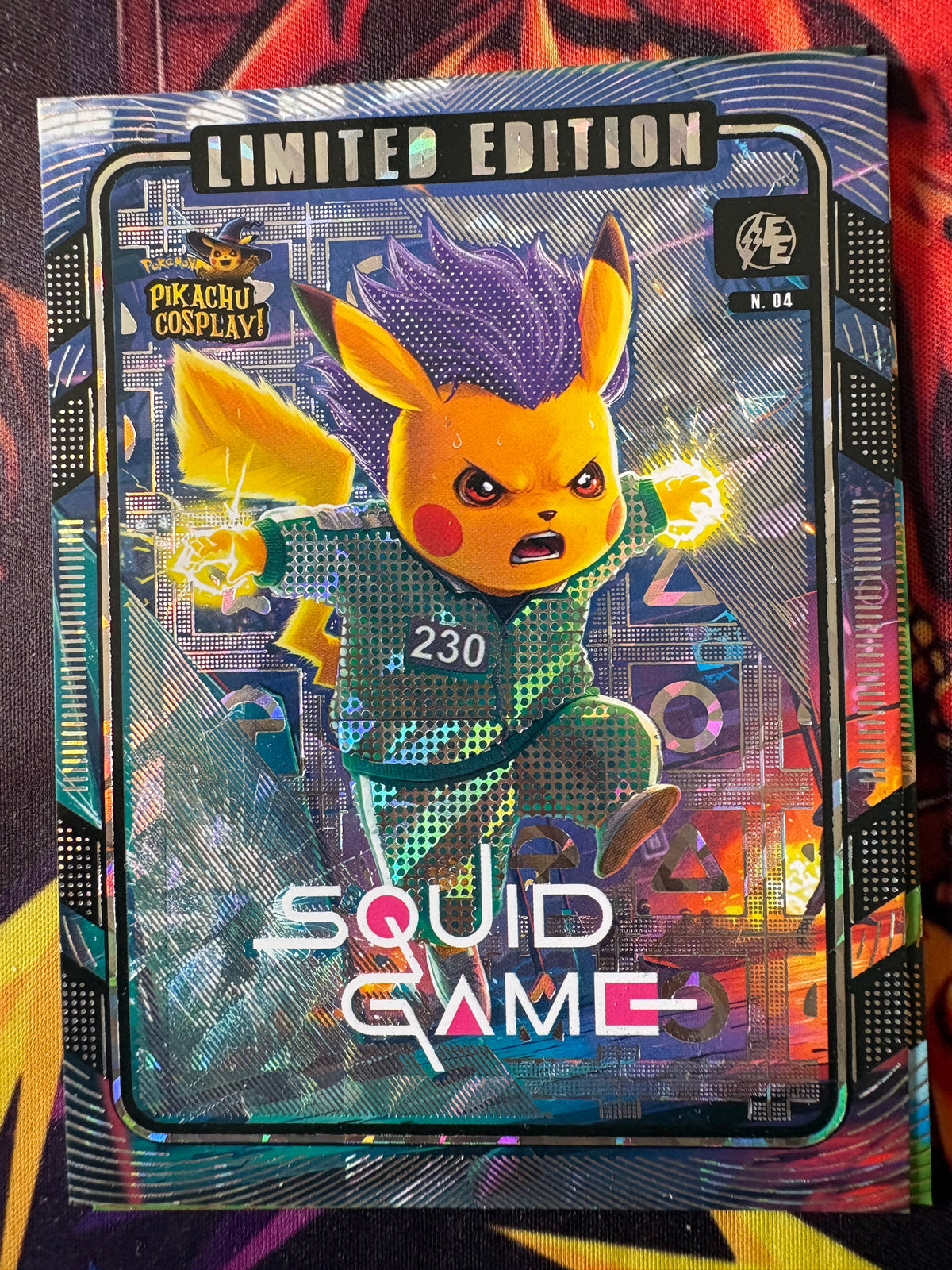Squid Game Pikachu Cosplay 1  #04 Silver Limited Edition Box Topper